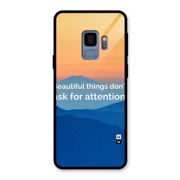 Beautiful Things Quote Glass Back Case for Galaxy S9