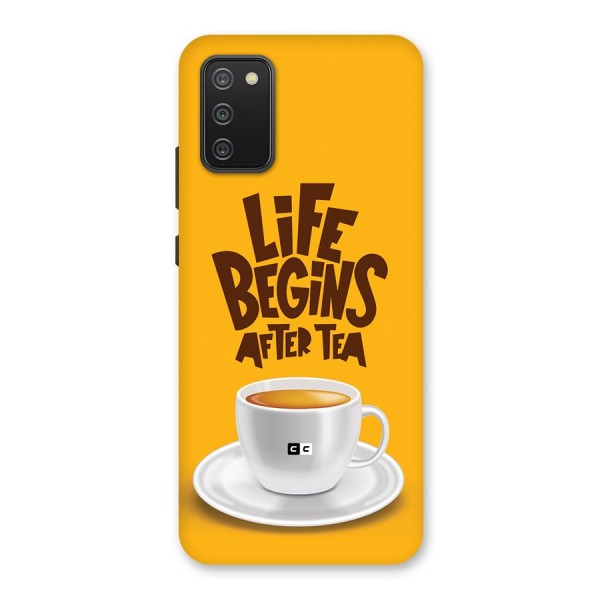 Begins After Tea Back Case for Galaxy F02s