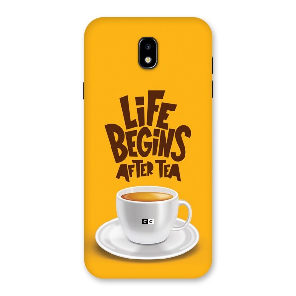 Begins After Tea Back Case for Galaxy J7 Pro