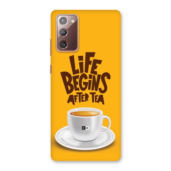 Begins After Tea Back Case for Galaxy Note 20