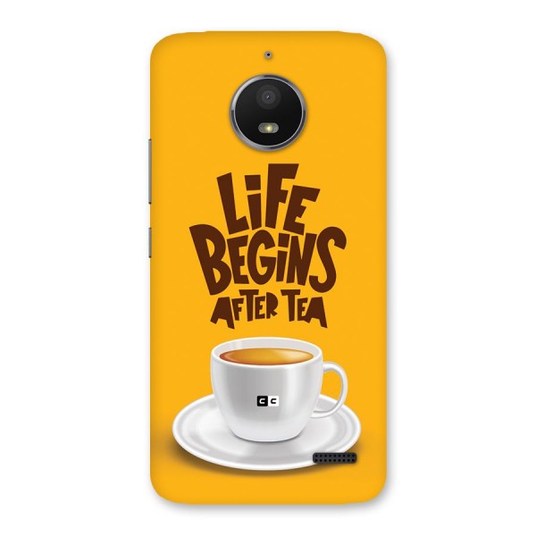 Begins After Tea Back Case for Moto E4