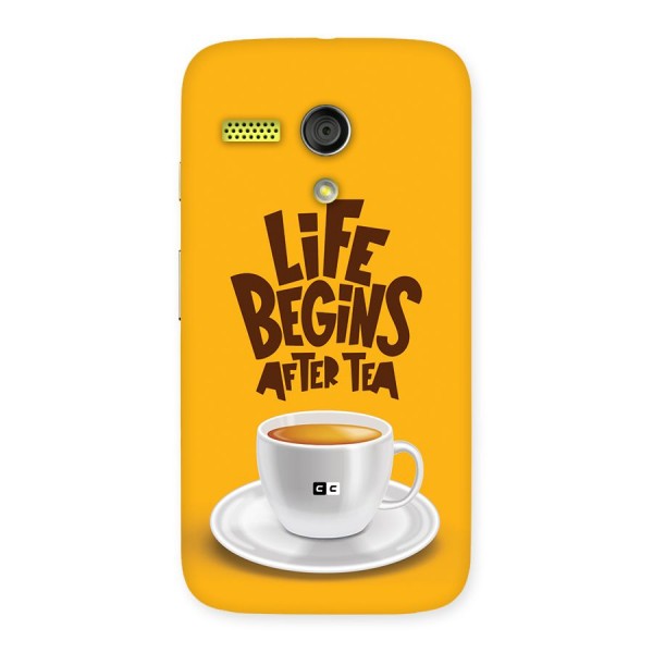 Begins After Tea Back Case for Moto G