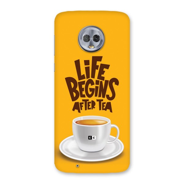 Begins After Tea Back Case for Moto G6