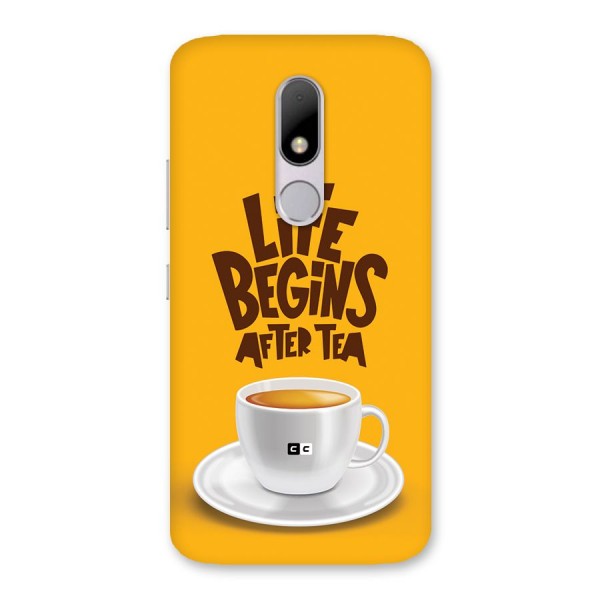 Begins After Tea Back Case for Moto M