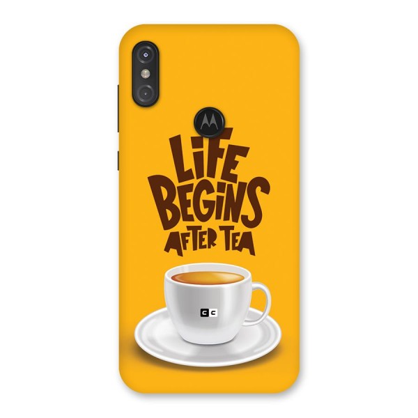 Begins After Tea Back Case for Motorola One Power