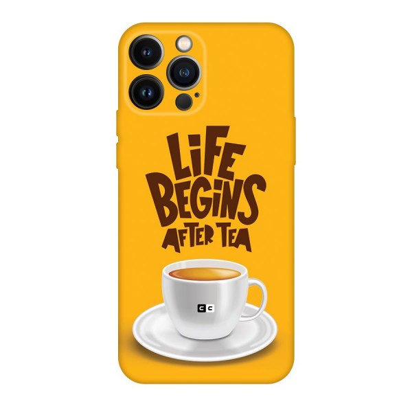 Begins After Tea Back Case for iPhone 13 Pro Max