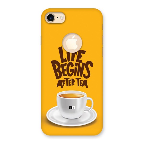 Begins After Tea Back Case for iPhone 8 Logo Cut