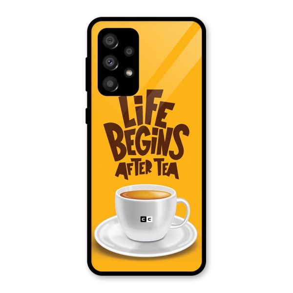 Begins After Tea Glass Back Case for Galaxy A32
