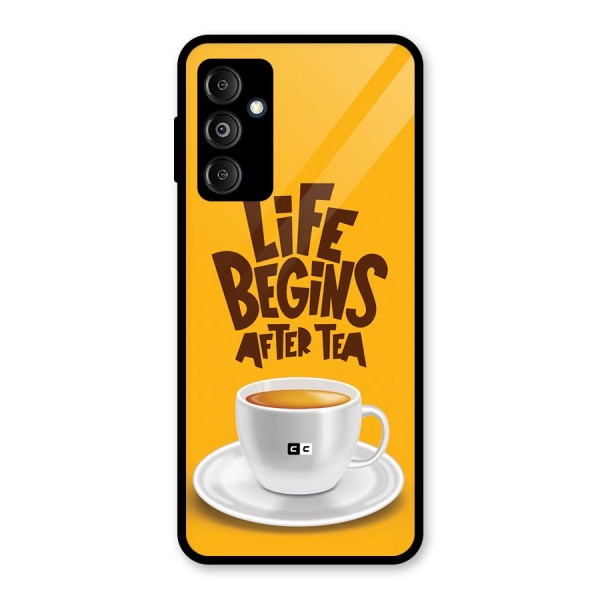 Begins After Tea Glass Back Case for Galaxy M14 5G