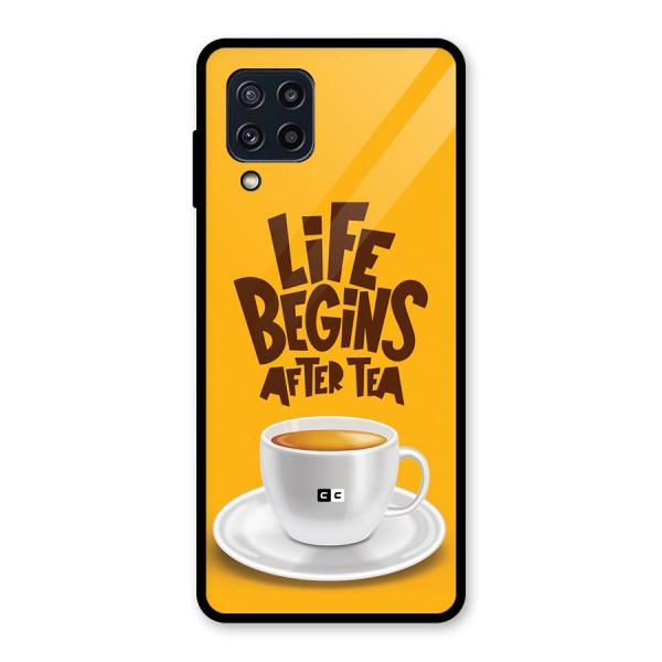 Begins After Tea Glass Back Case for Galaxy M32