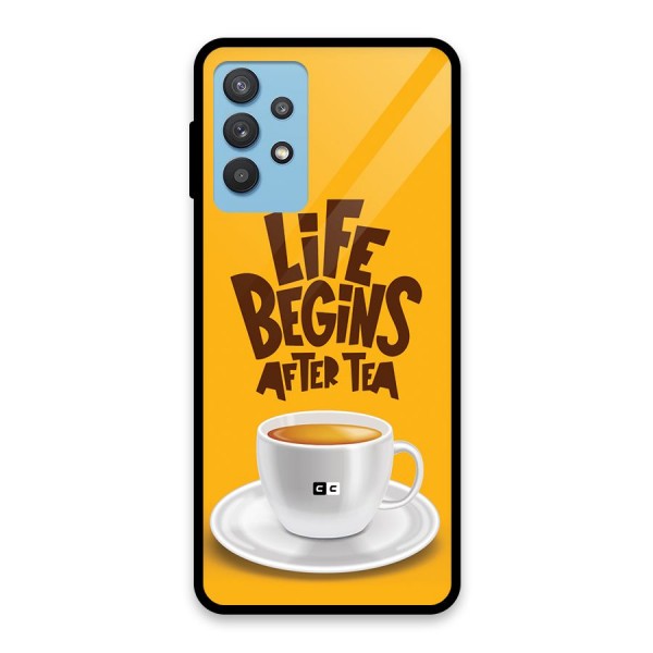 Begins After Tea Glass Back Case for Galaxy M32 5G