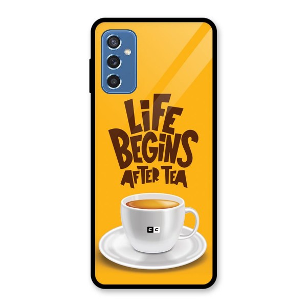 Begins After Tea Glass Back Case for Galaxy M52 5G