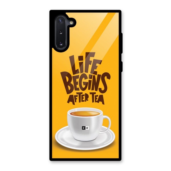 Begins After Tea Glass Back Case for Galaxy Note 10