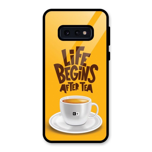 Begins After Tea Glass Back Case for Galaxy S10e