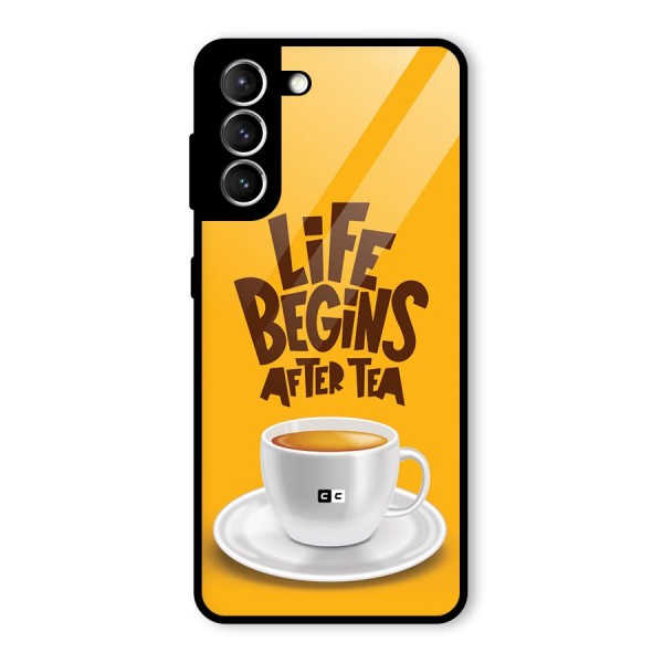 Begins After Tea Glass Back Case for Galaxy S21 5G