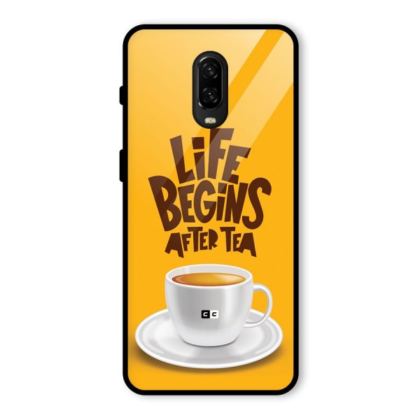 Begins After Tea Glass Back Case for OnePlus 6T