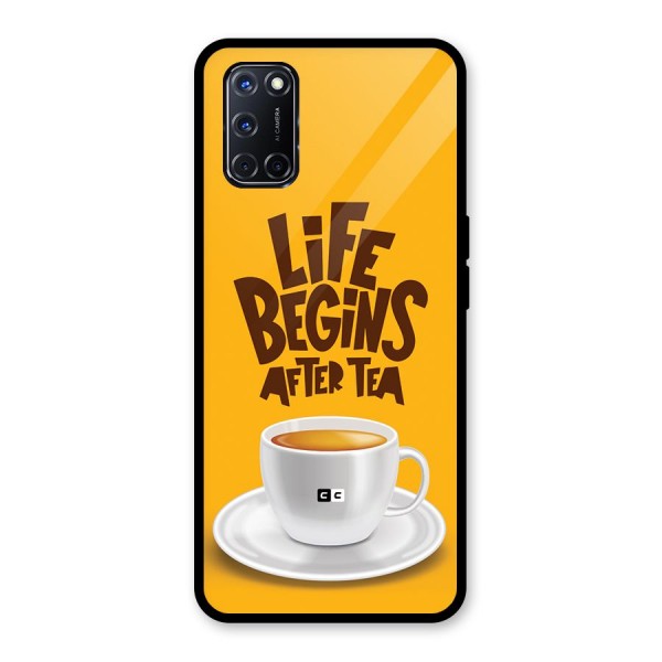 Begins After Tea Glass Back Case for Oppo A52