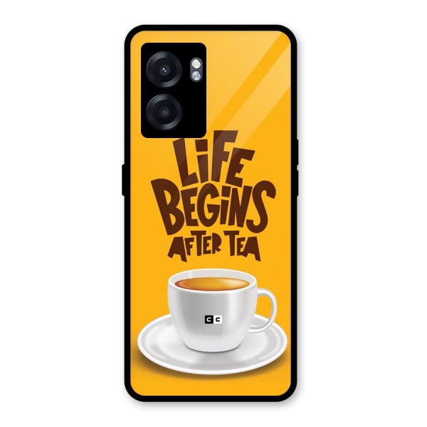 Begins After Tea Glass Back Case for Oppo K10 (5G)