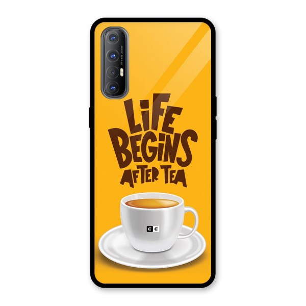 Begins After Tea Glass Back Case for Oppo Reno3 Pro