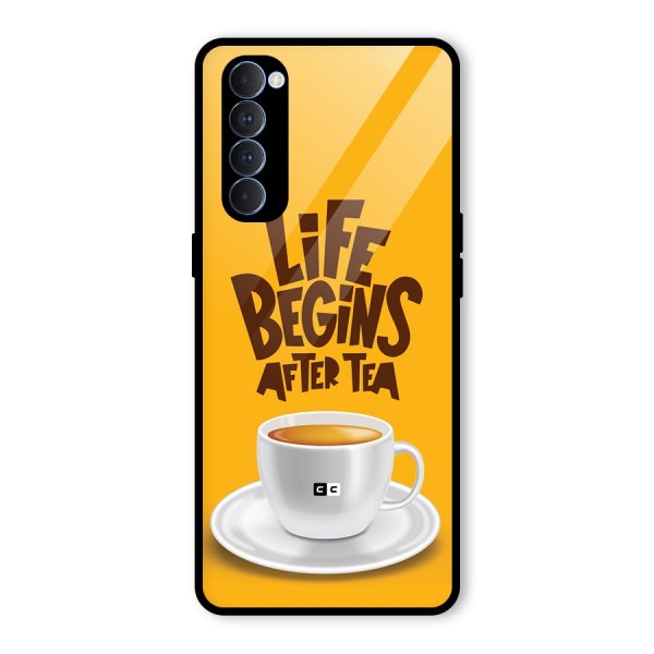 Begins After Tea Glass Back Case for Oppo Reno4 Pro