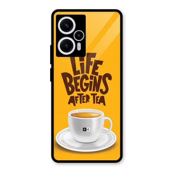 Begins After Tea Glass Back Case for Poco F5