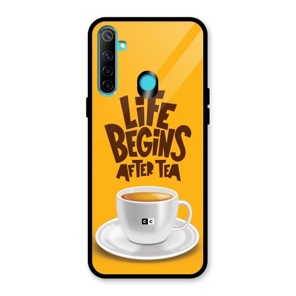 Begins After Tea Glass Back Case for Realme 5