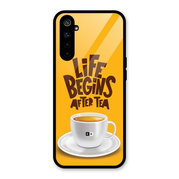 Begins After Tea Glass Back Case for Realme 6