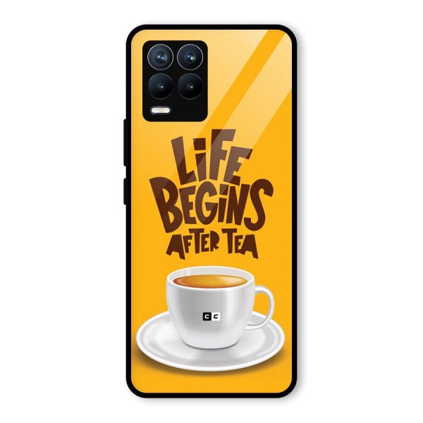 Begins After Tea Glass Back Case for Realme 8