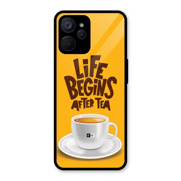 Begins After Tea Glass Back Case for Realme 9i 5G