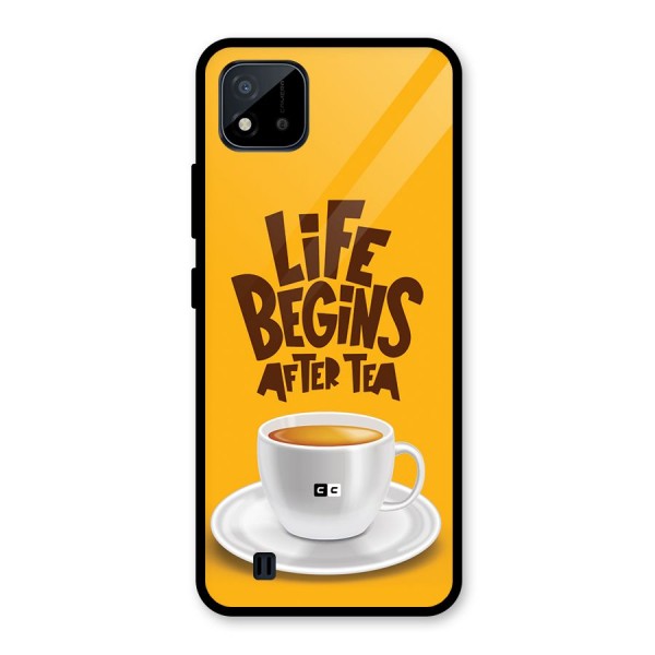 Begins After Tea Glass Back Case for Realme C11 2021