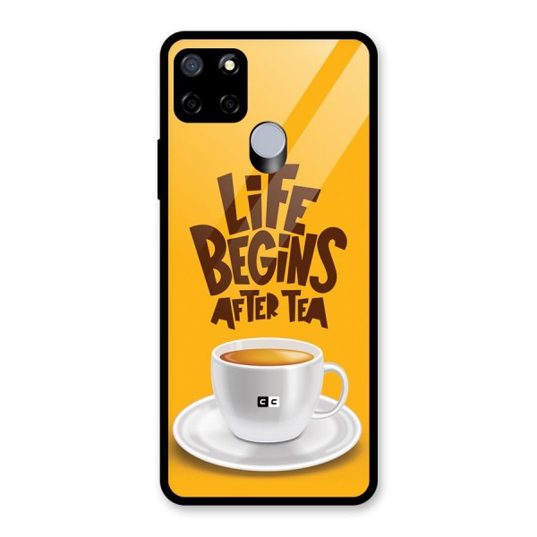 Begins After Tea Glass Back Case for Realme C15