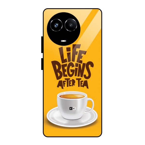 Begins After Tea Glass Back Case for Realme Narzo 60X