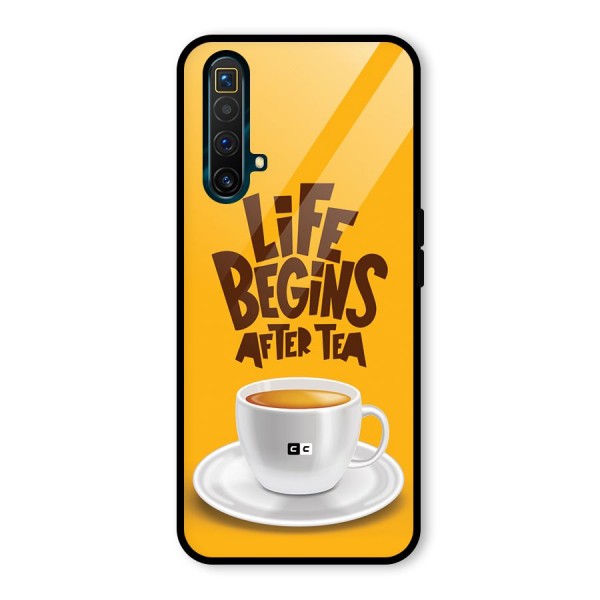 Begins After Tea Glass Back Case for Realme X3 SuperZoom