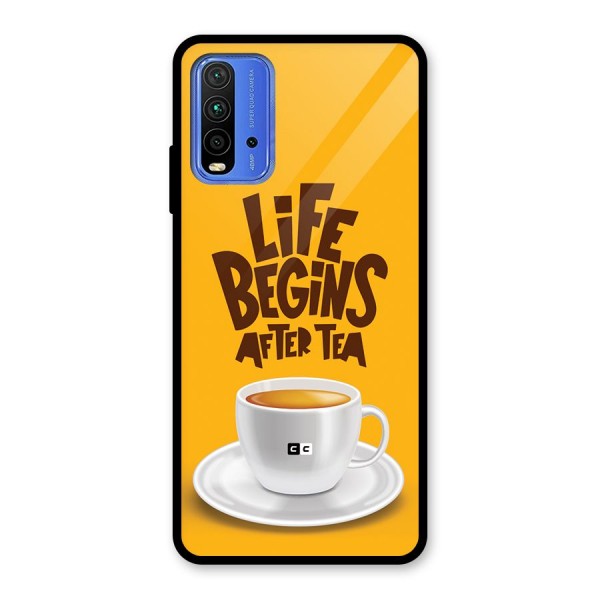 Begins After Tea Glass Back Case for Redmi 9 Power