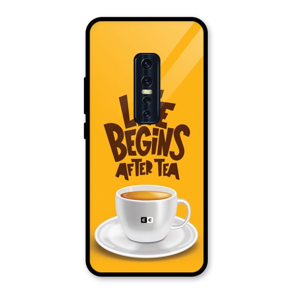 Begins After Tea Glass Back Case for Vivo V17 Pro