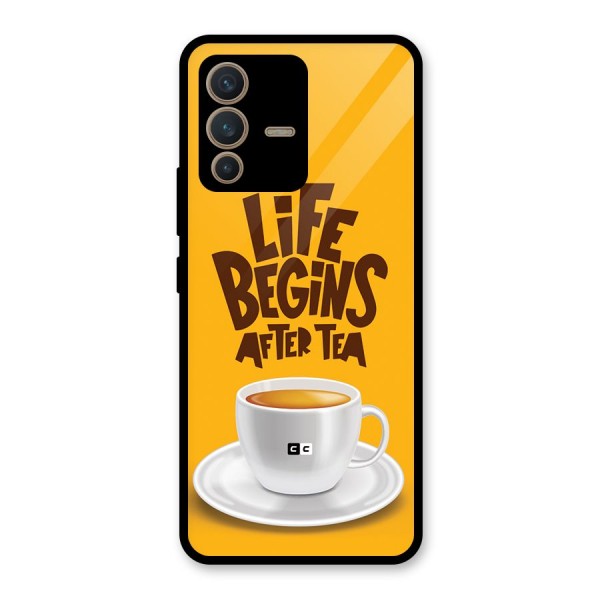 Begins After Tea Glass Back Case for Vivo V23 5G