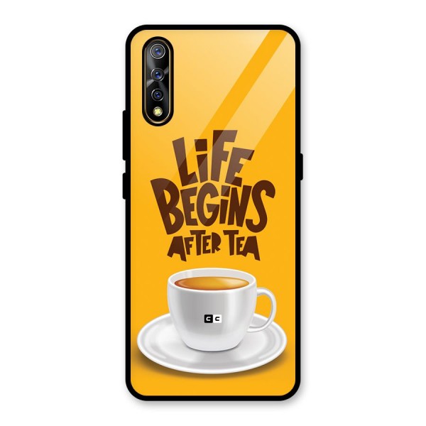 Begins After Tea Glass Back Case for Vivo Z1x