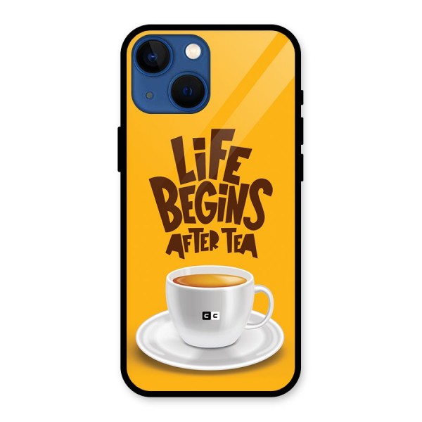 Begins After Tea Glass Back Case for iPhone 13 Mini