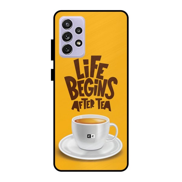 Begins After Tea Metal Back Case for Galaxy A72