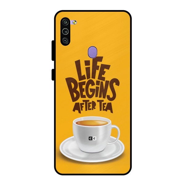 Begins After Tea Metal Back Case for Galaxy M11