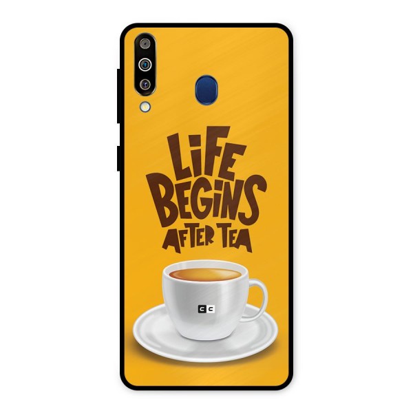 Begins After Tea Metal Back Case for Galaxy M30