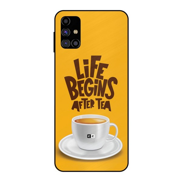 Begins After Tea Metal Back Case for Galaxy M31s