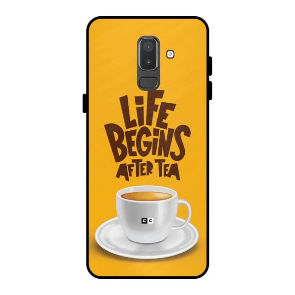 Begins After Tea Metal Back Case for Galaxy On8 (2018)