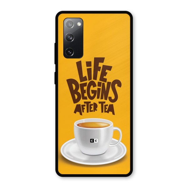 Begins After Tea Metal Back Case for Galaxy S20 FE