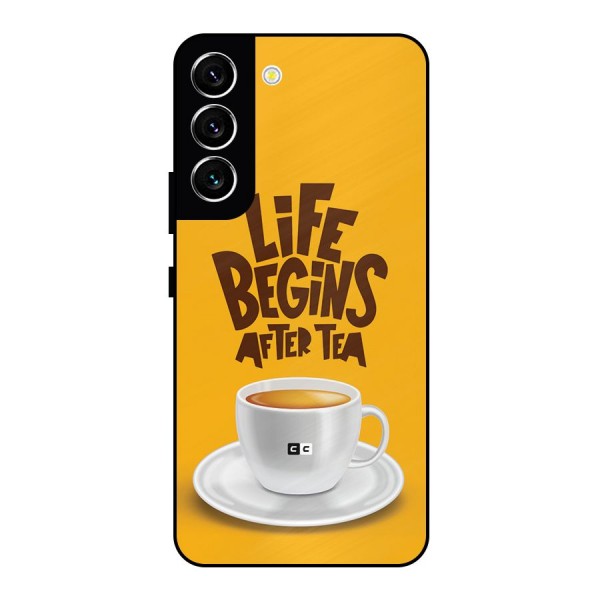 Begins After Tea Metal Back Case for Galaxy S22 5G