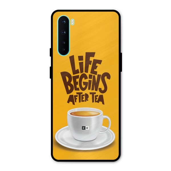 Begins After Tea Metal Back Case for OnePlus Nord