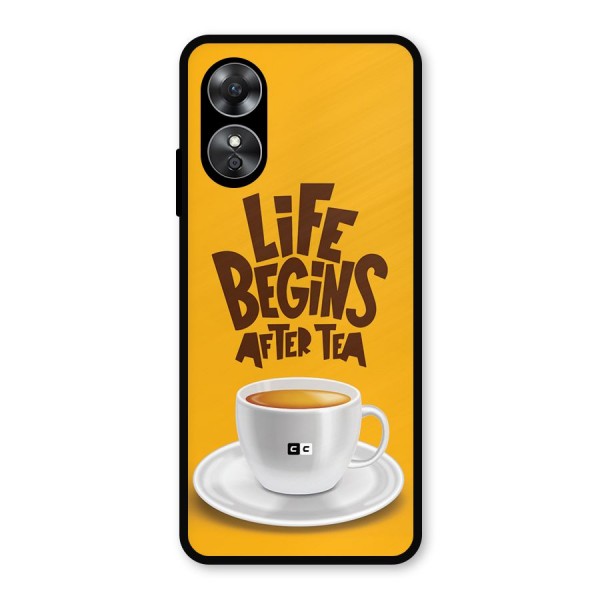 Begins After Tea Metal Back Case for Oppo A17