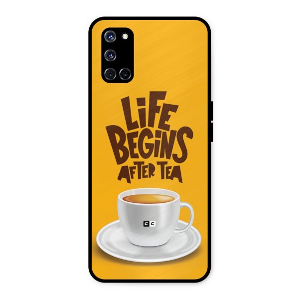 Begins After Tea Metal Back Case for Oppo A52