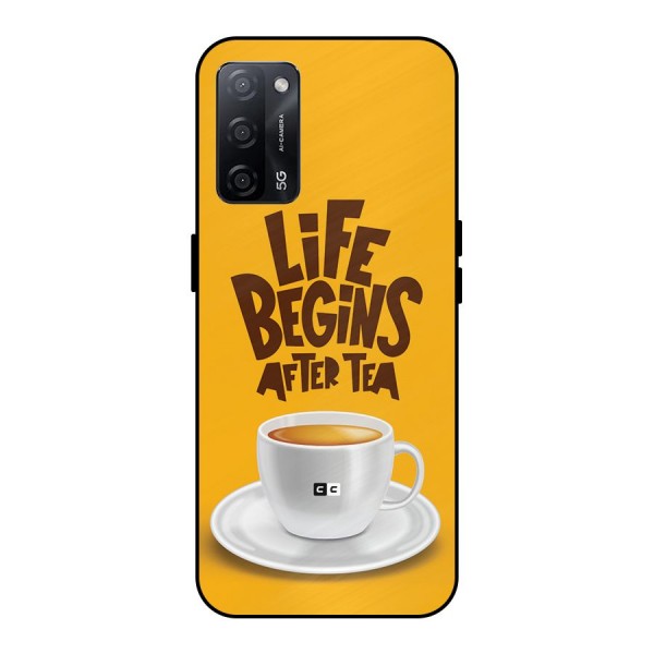 Begins After Tea Metal Back Case for Oppo A53s 5G