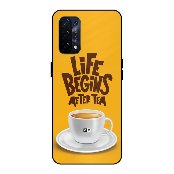 Begins After Tea Metal Back Case for Oppo A74 5G